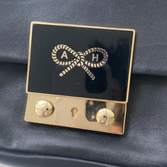 Anya Hindmark Cross Body Black Leather Bag - Picture 10 of 10